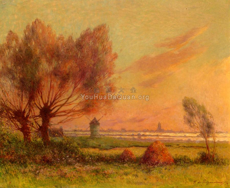 Loyen Du Soleil Couchant Sur Les Marais Salants - 费迪南德·卢瓦扬